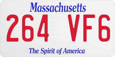 MA license plate 264VF6