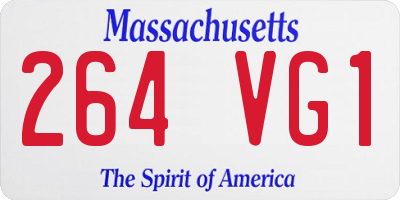 MA license plate 264VG1