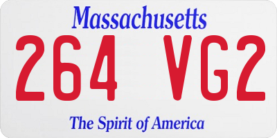 MA license plate 264VG2
