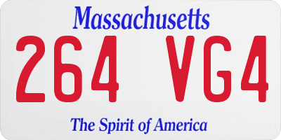 MA license plate 264VG4