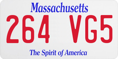 MA license plate 264VG5