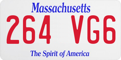 MA license plate 264VG6