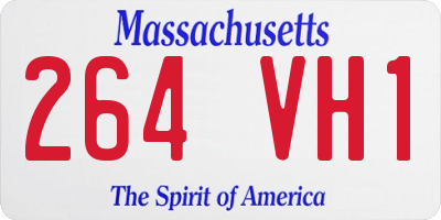 MA license plate 264VH1