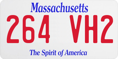 MA license plate 264VH2