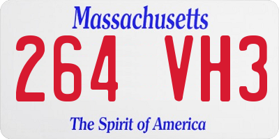 MA license plate 264VH3
