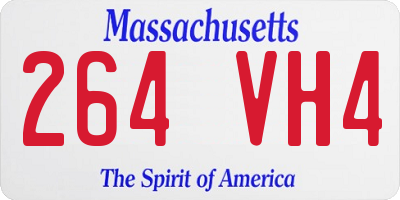 MA license plate 264VH4