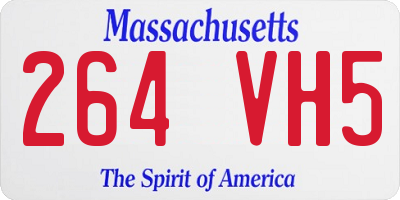 MA license plate 264VH5