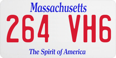 MA license plate 264VH6