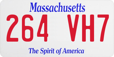 MA license plate 264VH7