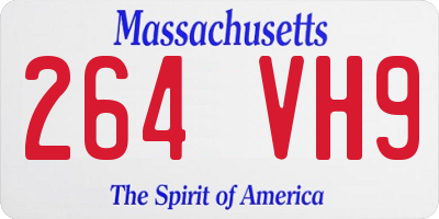MA license plate 264VH9