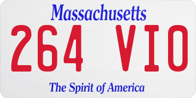 MA license plate 264VI0