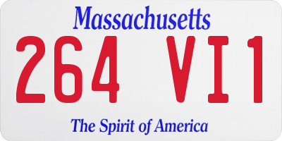 MA license plate 264VI1