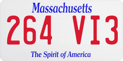 MA license plate 264VI3