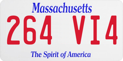 MA license plate 264VI4