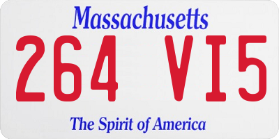 MA license plate 264VI5