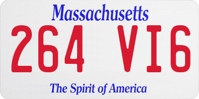 MA license plate 264VI6
