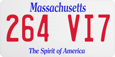 MA license plate 264VI7