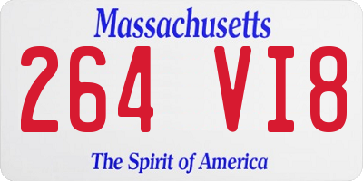 MA license plate 264VI8