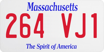 MA license plate 264VJ1