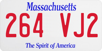 MA license plate 264VJ2