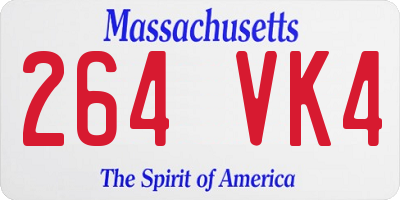 MA license plate 264VK4