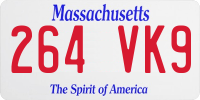 MA license plate 264VK9