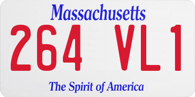 MA license plate 264VL1