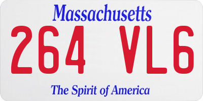 MA license plate 264VL6
