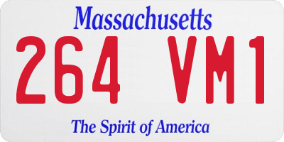 MA license plate 264VM1