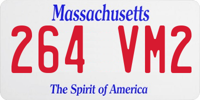MA license plate 264VM2