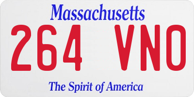MA license plate 264VN0