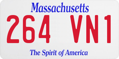 MA license plate 264VN1