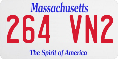 MA license plate 264VN2