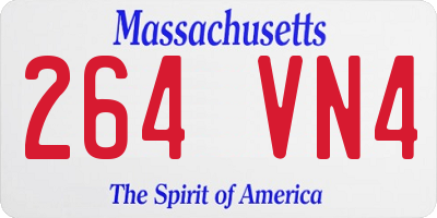 MA license plate 264VN4