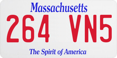 MA license plate 264VN5