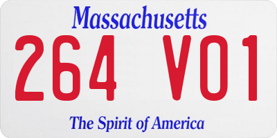 MA license plate 264VO1