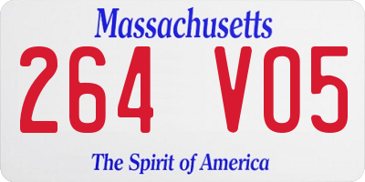 MA license plate 264VO5