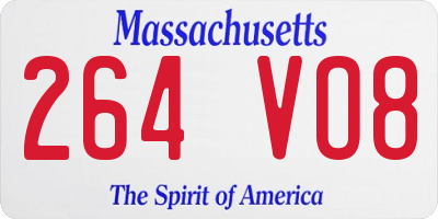 MA license plate 264VO8
