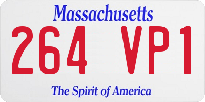 MA license plate 264VP1