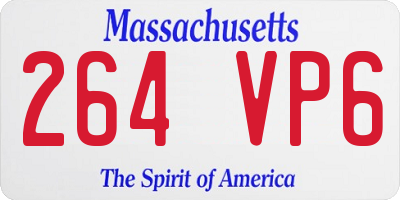 MA license plate 264VP6