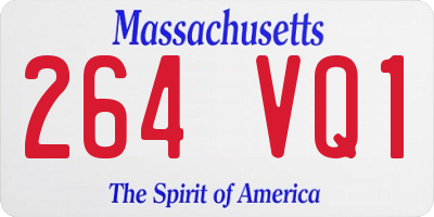 MA license plate 264VQ1