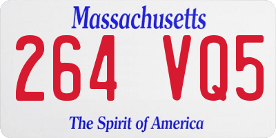 MA license plate 264VQ5