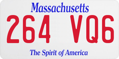 MA license plate 264VQ6