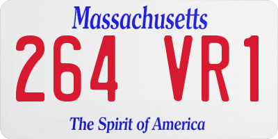 MA license plate 264VR1