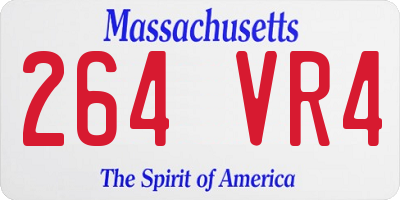 MA license plate 264VR4
