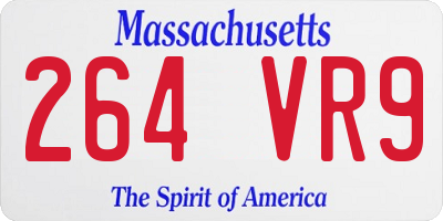 MA license plate 264VR9