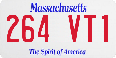 MA license plate 264VT1