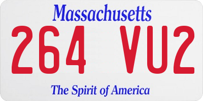 MA license plate 264VU2