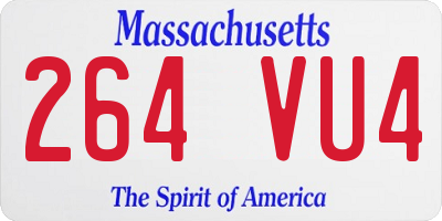 MA license plate 264VU4