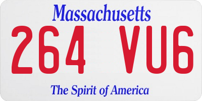 MA license plate 264VU6